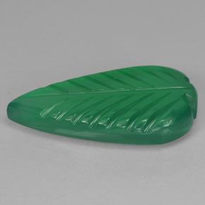 Agate vert naturelle taille fleur, 4,63 ct, translucide