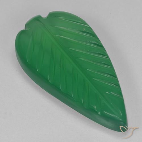 4.35ct Naturel Vert moyen Agate, Fantaisie, Translucide