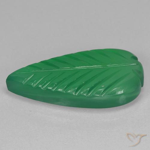 Agate Vert moyen naturelle Fantaisie, 4.35 ct, Translucide