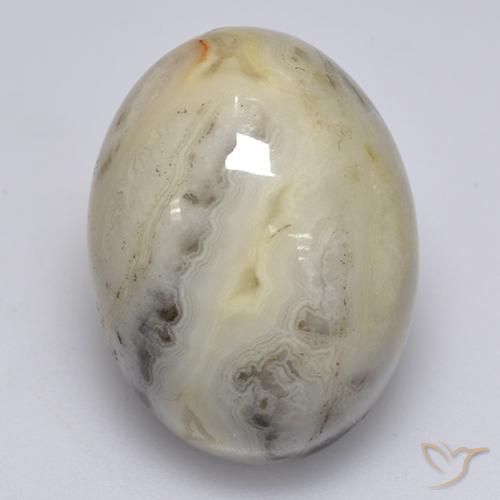 Agate multicolore naturelle coupe ovale, 17,95 ct, opaque