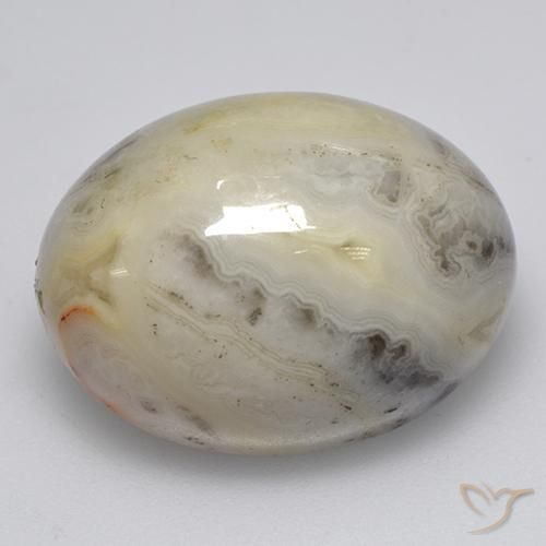 Agate multicolore naturelle coupe ovale, 17,95 ct, opaque
