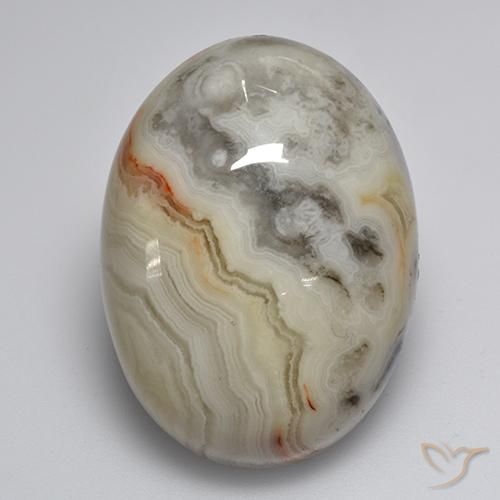 Agate Multicolore naturelle Coupe ovale, 44.87 ct, Opaque