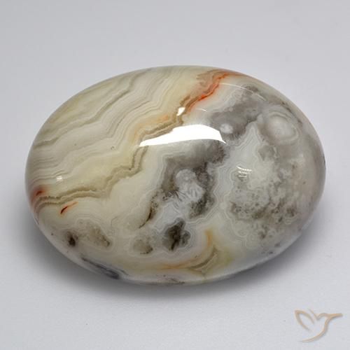 Agate Multicolore naturelle Coupe ovale, 44.87 ct, Opaque