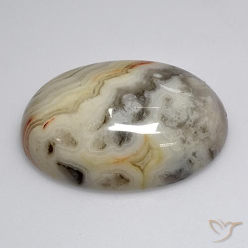 Agate Multicolore naturelle Coupe ovale, 44.87 ct, Opaque