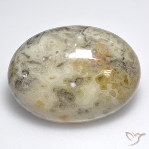 Agate Multicolore naturelle ovale, 45.62 ct, Opaque