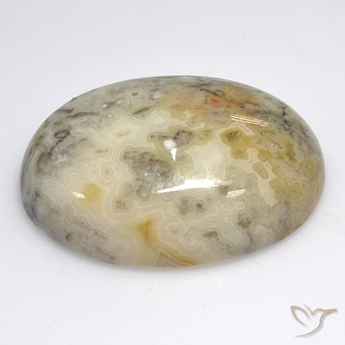 Agate Multicolore naturelle ovale, 45.62 ct, Opaque