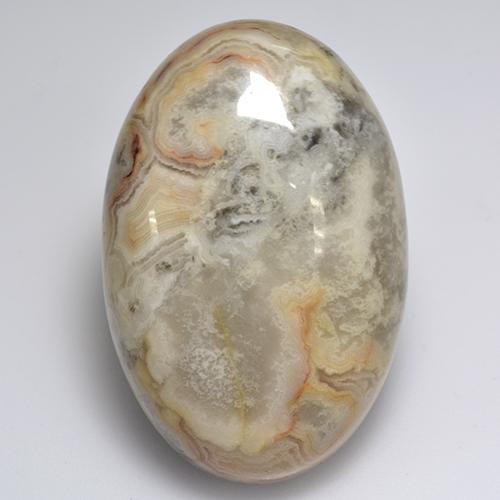 Agate multicolore naturelle coupe ovale, 60,20 ct, opaque
