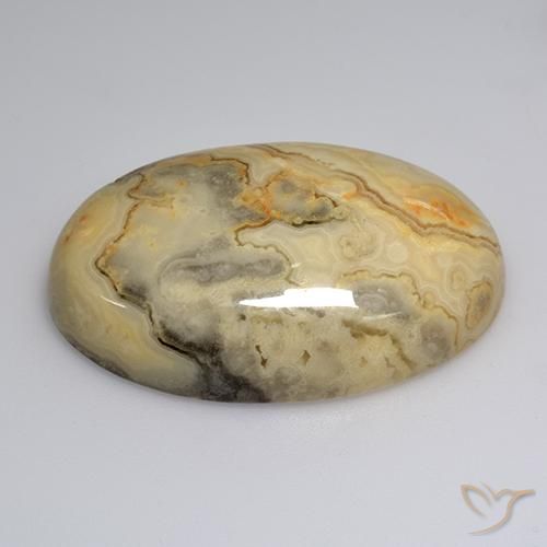 Agate Multicolore naturelle ovale, 57.20 ct, Opaque