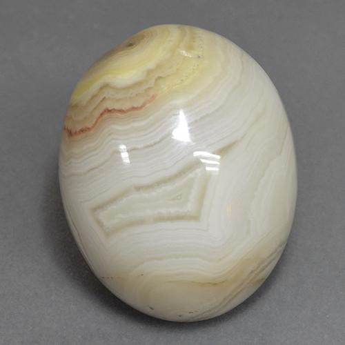 Agate Multicolore naturelle Coupe ovale, 15.35 ct, Opaque
