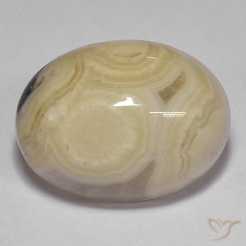 Agate Multicolore naturelle ovale, 19.37 ct, Translucide