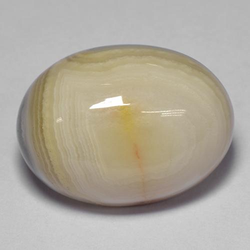 Agate multicolore naturelle coupe ovale, 19,56 ct, opaque
