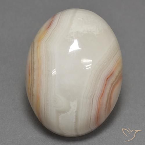 Agate multicolore naturelle coupe ovale, 16,61 ct, opaque
