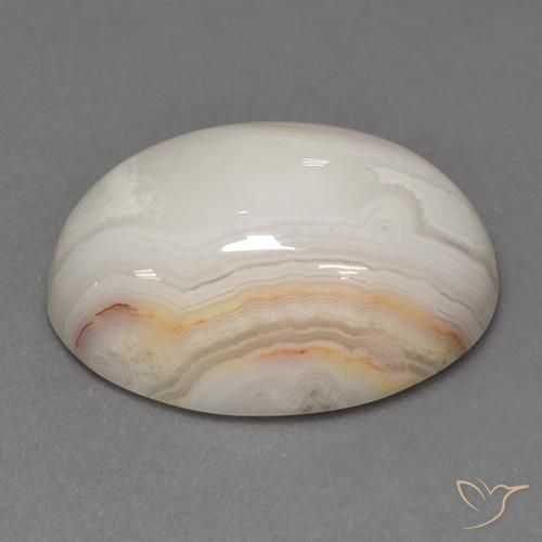 Agate multicolore naturelle coupe ovale, 16,61 ct, opaque