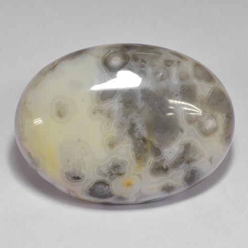 Agate multicolore naturelle coupe ovale, 39,51 ct, opaque