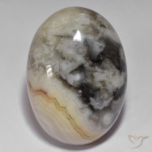 45.27ct Naturel Multicolore Agate, ovale, Opaque