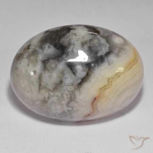 Agate Multicolore naturelle ovale, 45.27 ct, Opaque