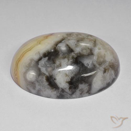 Agate Multicolore naturelle ovale, 45.27 ct, Opaque
