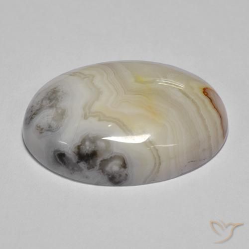 Agate Multicolore naturelle ovale, 40.74 ct, Opaque