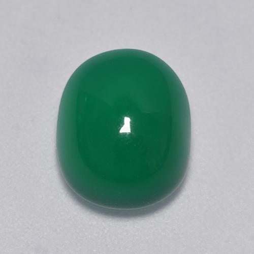 Agate Forêt verte naturelle Coupe ovale, 3.18 ct, Transparent