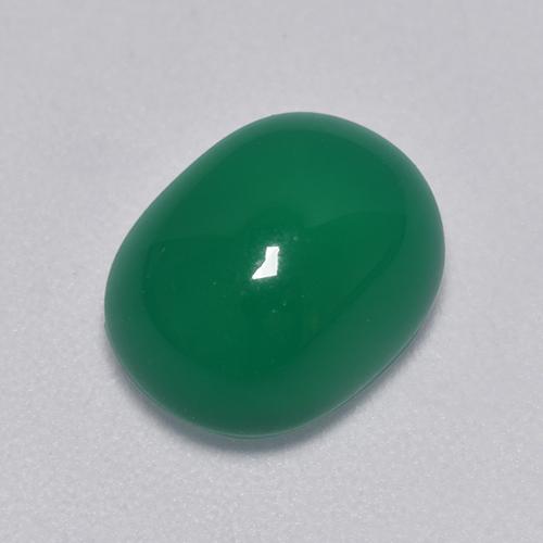 Agate Forêt verte naturelle Coupe ovale, 3.18 ct, Transparent