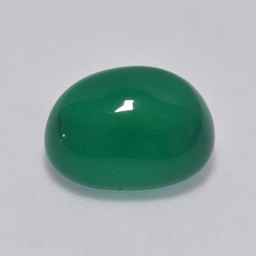 Agate Forêt verte naturelle Coupe ovale, 3.18 ct, Transparent