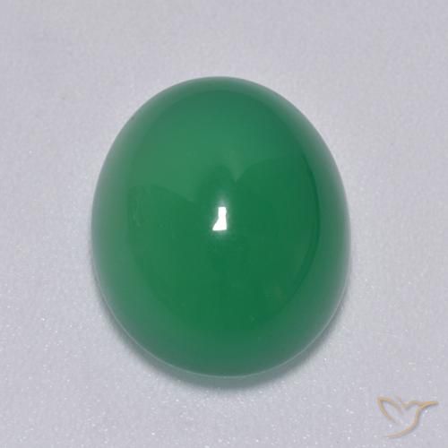 8.01ct Naturel Vert moyen Agate, ovale, Translucide