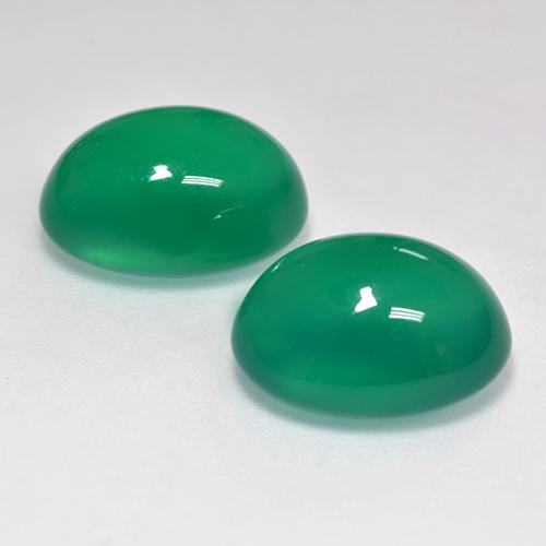Achetez naturel 6,97ct vert agate gems, coupe ovale, en provenance inde chez gemselect. en stock, livraison internationale!