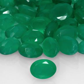 Achetez naturel 6,23ct vert agate gems, coupe ovale, en provenance inde chez gemselect. en stock, livraison internationale!