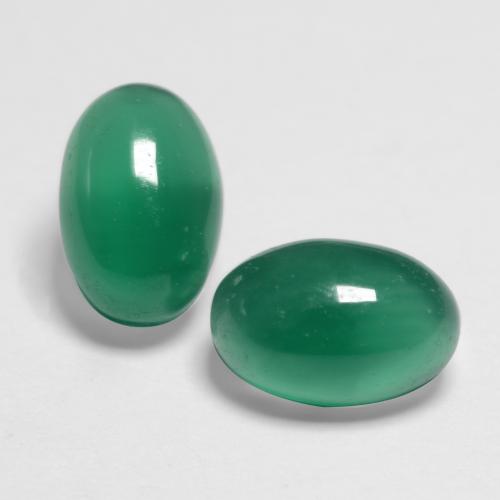 Achetez naturel 1,10ct vert agate gems, coupe ovale, en provenance inde chez gemselect. en stock, livraison internationale!