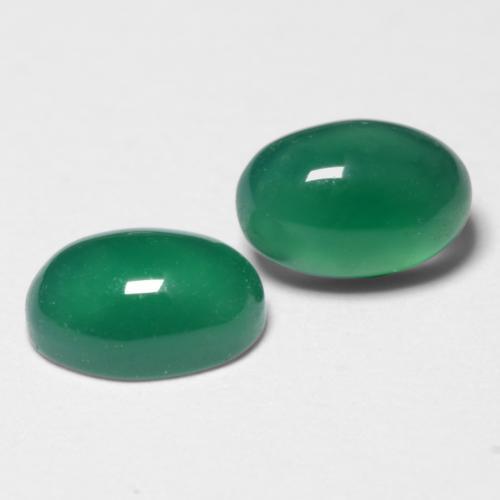 Achetez naturel 1,10ct vert agate gems, coupe ovale, en provenance inde chez gemselect. en stock, livraison internationale!