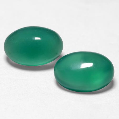 Achetez naturel 1,09ct vert agate gems, coupe ovale, en provenance inde chez gemselect. en stock, livraison internationale!
