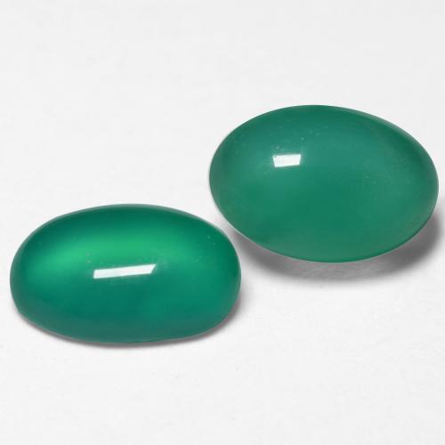 Achetez naturel 1,09ct vert agate gems, coupe ovale, en provenance inde chez gemselect. en stock, livraison internationale!