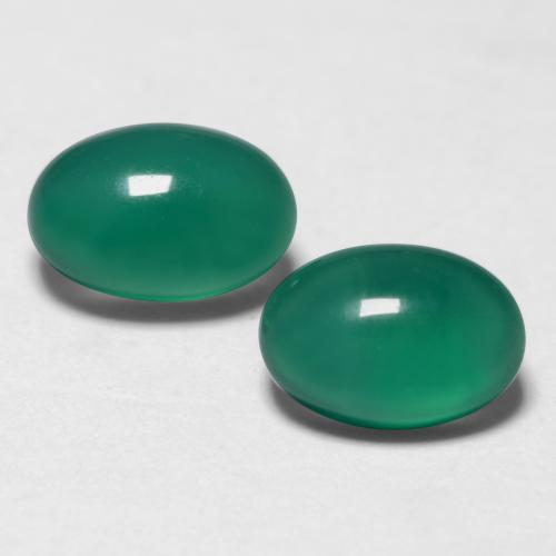 Achetez naturel 1,08ct vert agate gems, coupe ovale, en provenance inde chez gemselect. en stock, livraison internationale!