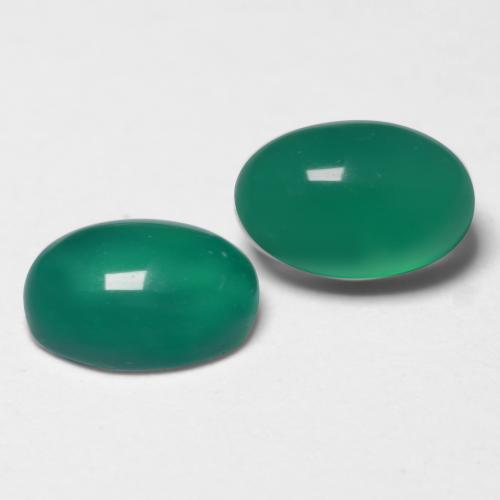 Achetez naturel 1,08ct vert agate gems, coupe ovale, en provenance inde chez gemselect. en stock, livraison internationale!