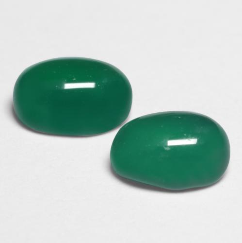 Achetez naturel 1,29ct vert agate gems, coupe ovale, en provenance inde chez gemselect. en stock, livraison internationale!