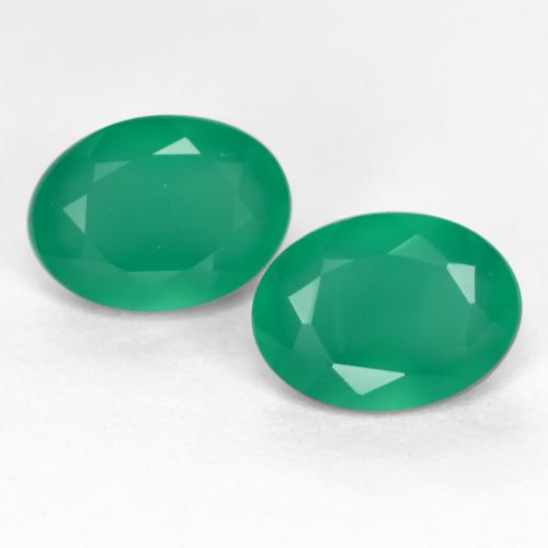 Achetez naturel 2,28ct vert agate gems, coupe ovale, en provenance inde chez gemselect. en stock, livraison internationale!