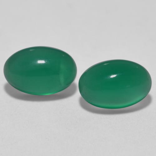 Achetez naturel 1,05ct Vert moyen Agate gems, Coupe ovale, En provenance Inde chez GemSelect. En stock, livraison internationale!