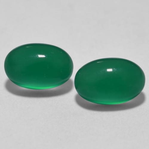 Achetez naturel 1.22ct Vert chaud Agate gems, Coupe ovale, En provenance Inde chez GemSelect. En stock, livraison internationale!