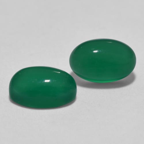 Achetez naturel 1.22ct Vert chaud Agate gems, Coupe ovale, En provenance Inde chez GemSelect. En stock, livraison internationale!