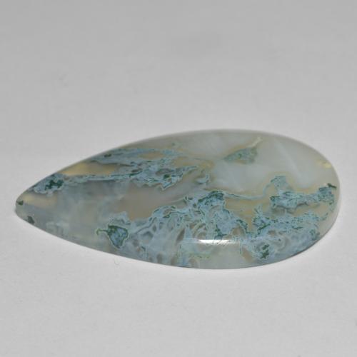 Agate multicolore naturelle en forme de poire, 27,73 ct, translucide