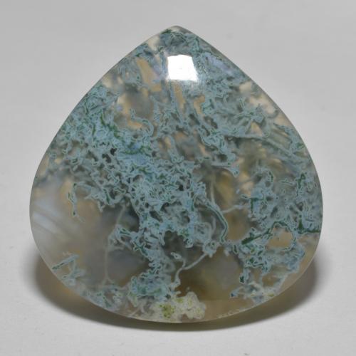 Agate multicolore naturelle en forme de poire, 31,45 ct, translucide