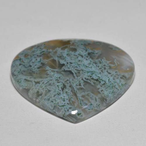 Agate multicolore naturelle en forme de poire, 31,45 ct, translucide