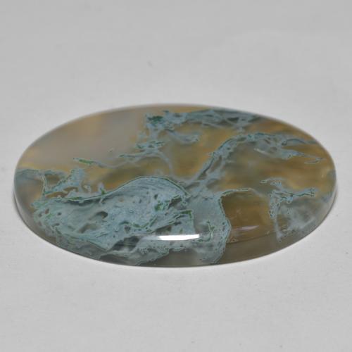 Agate multicolore naturelle coupe ovale, 30,79 ct, translucide