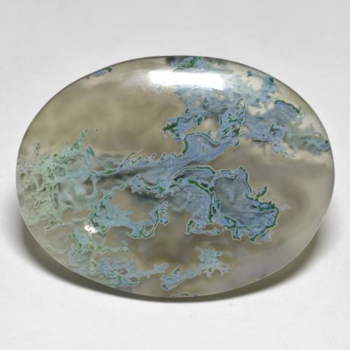 Agate Multicolore naturelle Coupe ovale, 25.69 ct, Translucide