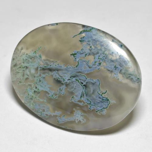 Agate Multicolore naturelle Coupe ovale, 25.69 ct, Translucide
