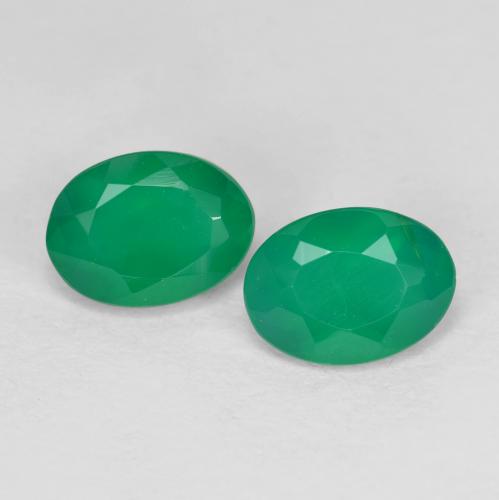Achetez naturel 1,35ct vert agate gems, coupe ovale, en provenance inde chez gemselect. en stock, livraison internationale!