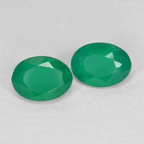 Achetez naturel 1,35ct vert agate gems, coupe ovale, en provenance inde chez gemselect. en stock, livraison internationale!