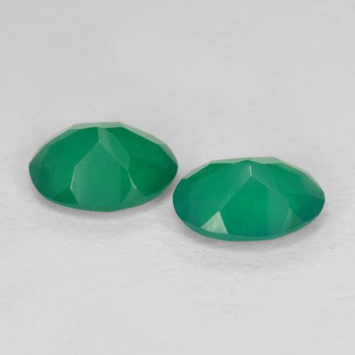 Achetez naturel 1,35ct vert agate gems, coupe ovale, en provenance inde chez gemselect. en stock, livraison internationale!