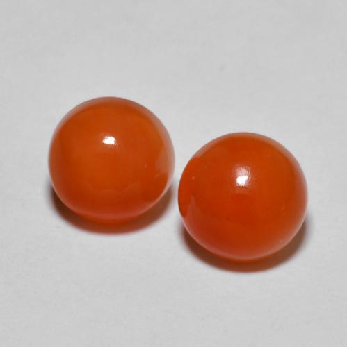 Achetez naturel 2,90ct orange agate gems, coupe roude, en provenance inde chez gemselect. en stock, livraison internationale!