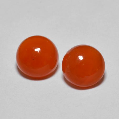 Achetez naturel 2.51ct Ambre orange Agate gems, Coupe roude, En provenance Inde chez GemSelect. En stock, livraison internationale!